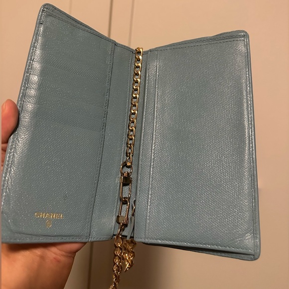 Chanel Blue along Wallet With Unbranded Chain - Picture 13 of 16
